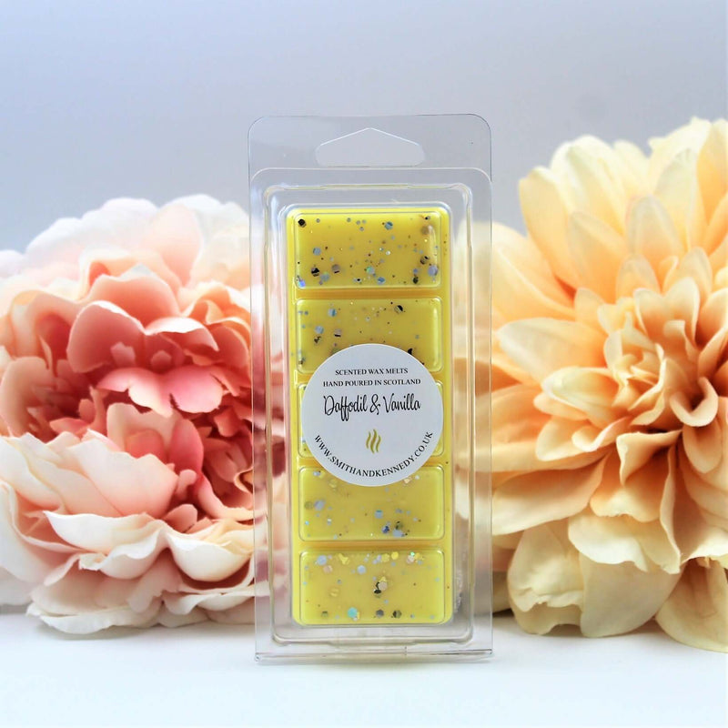 daffodil & vanilla scented wax melt snap bar / laundry fresh spring inspired scent